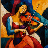 Jazz Serenade abstract oil painting, hand-painted on canvas