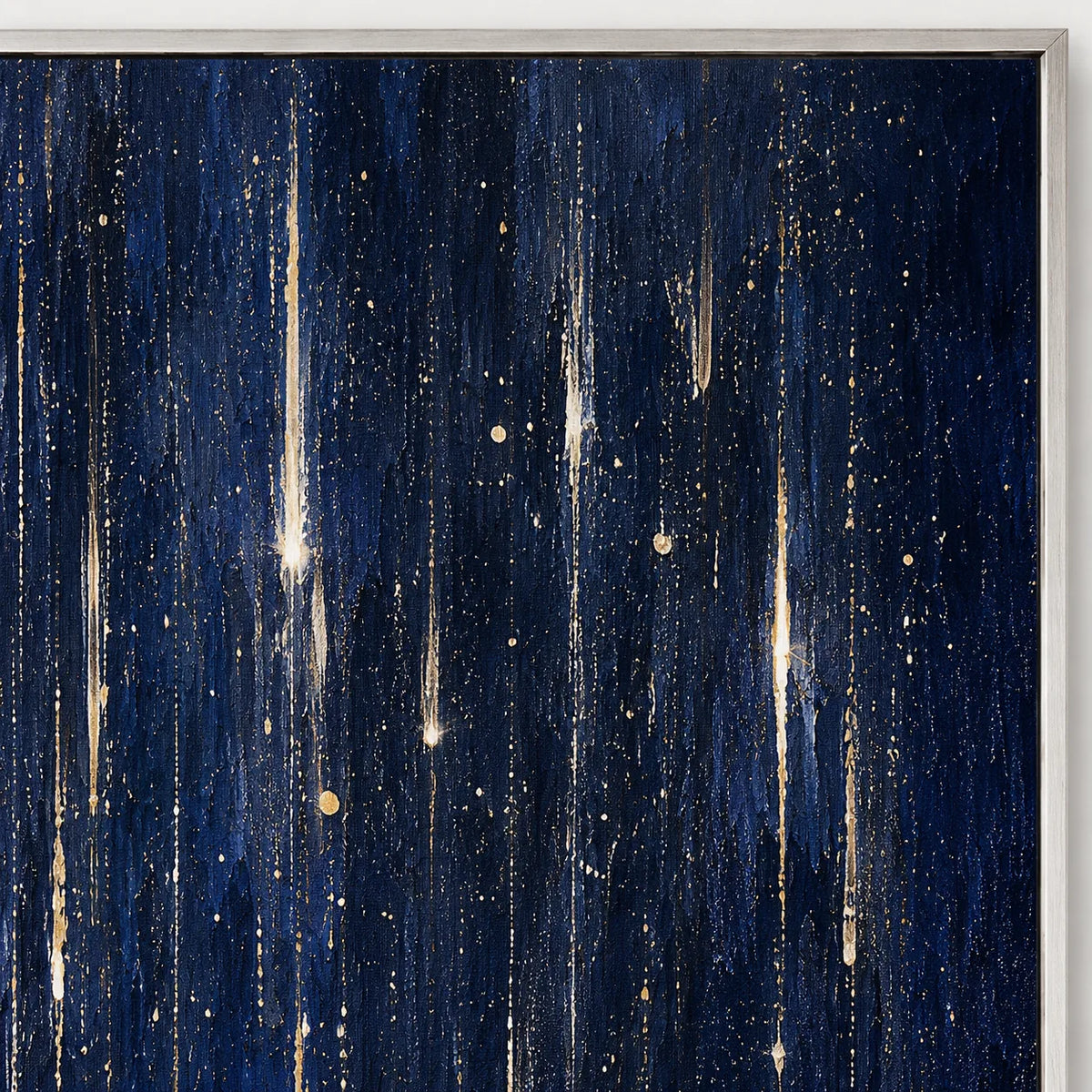 Midnight Rainfall - hand-painted coastal oil painting on canvas detail 7 by Realoilart