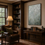 Meadow Hush abstract oil painting, hand-painted on canvas