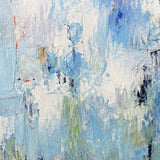 Misty Garden abstract oil painting, hand-painted on canvas