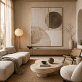 Earthen Circles — hand-painted oil painting on canvas