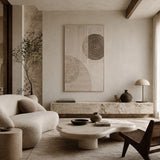 Earthen Circles — hand-painted oil painting on canvas