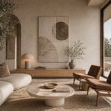 Earthen Circles — hand-painted oil painting on canvas
