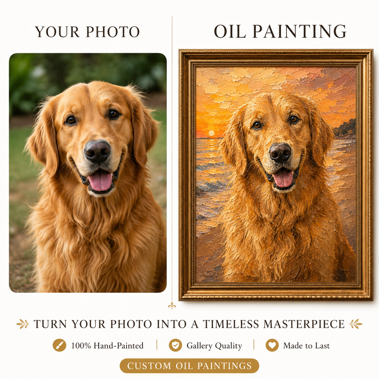 Custom Oil Painting from Your Photo - custom oil painting from photo on canvas detail 2 by Realoilart