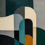 Verdigris Cadence abstract oil painting, hand-painted on canvas