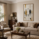 Amber Promenade abstract oil painting, hand-painted on canvas