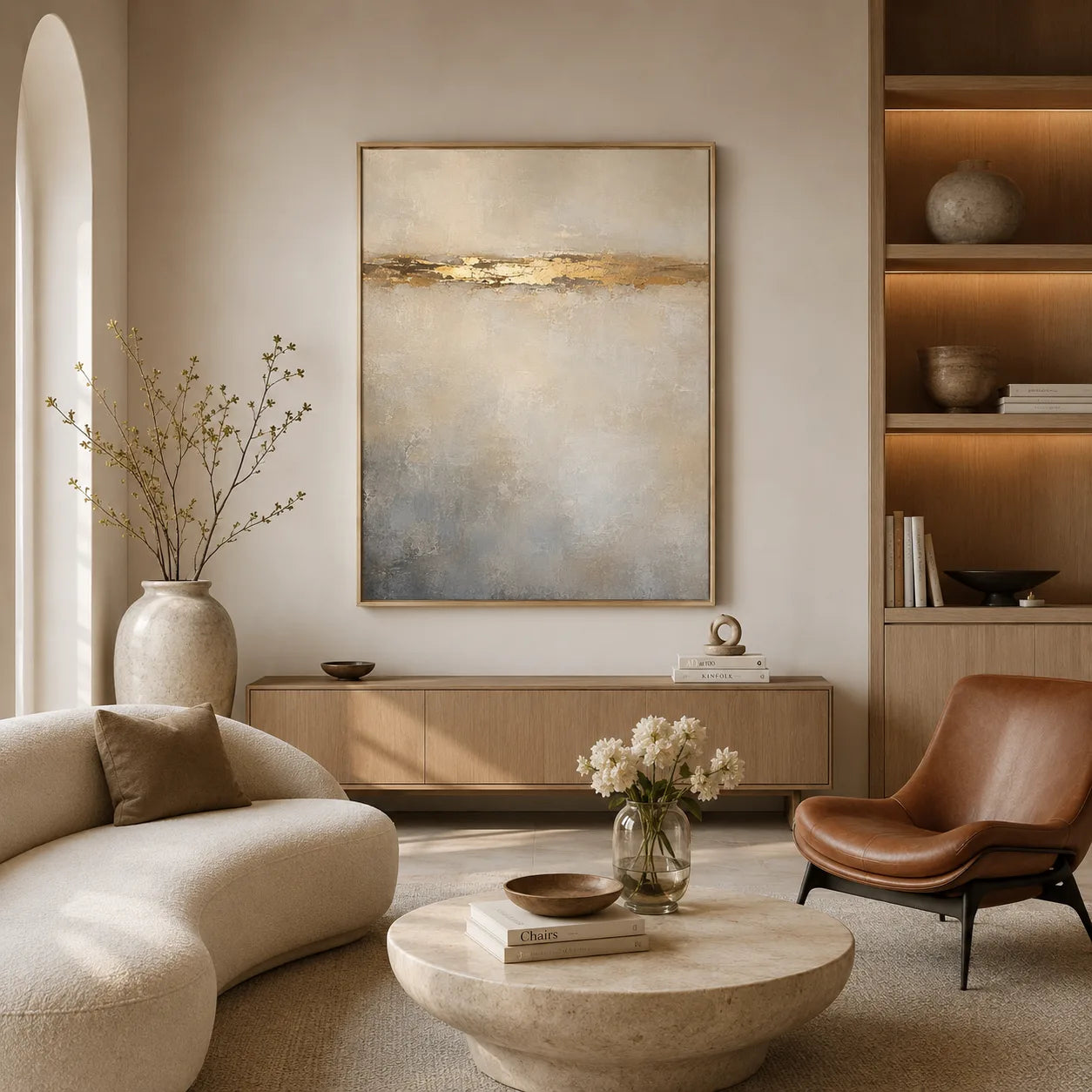 Aurora - hand-painted abstract oil painting on canvas by Realoilart