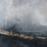 Nocturne Shore abstract oil painting, hand-painted on canvas