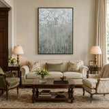 Meadow Hush abstract oil painting, hand-painted on canvas
