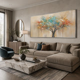 Prism Canopy abstract oil painting, hand-painted on canvas