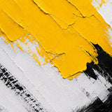 Saffron Surge abstract oil painting, hand-painted on canvas