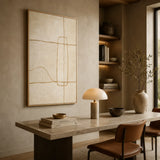 Golden Thread abstract oil painting, hand-painted on canvas