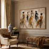 Golden Rehearsal — hand-painted oil painting on canvas