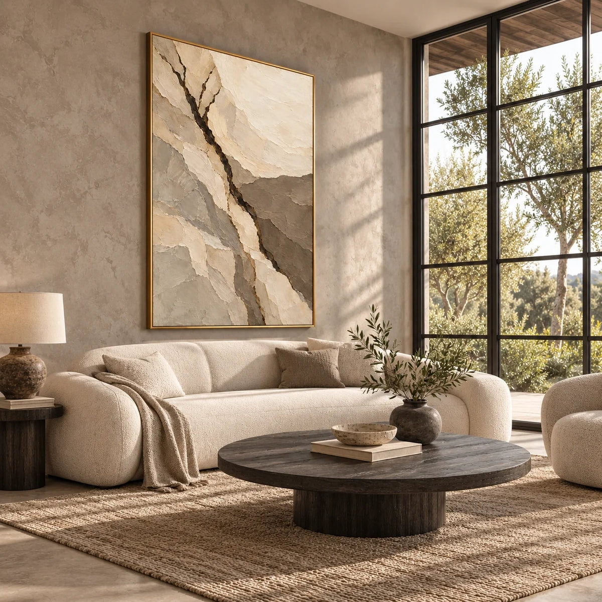 Earth Lines Rise displayed in an interior — Left01 room view