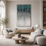 Emerald Cascade — hand-painted oil painting on canvas