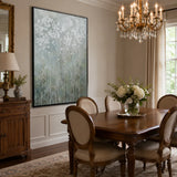 Meadow Hush abstract oil painting, hand-painted on canvas