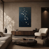 Silent Migration — hand-painted oil painting on canvas