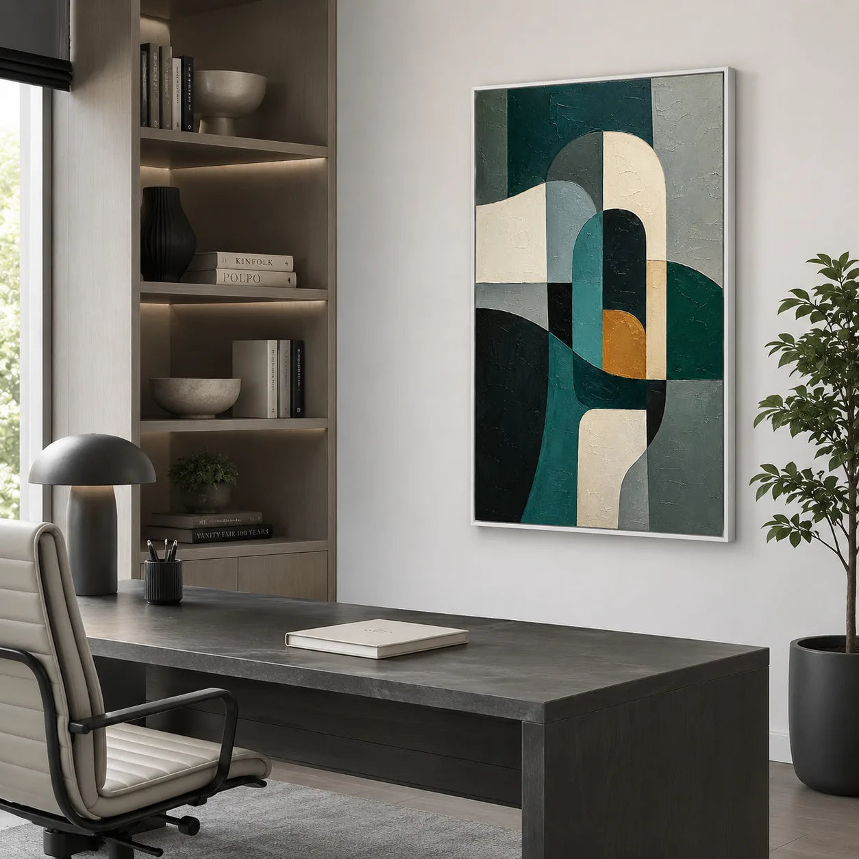 Verdigris - hand-painted abstract oil painting on canvas detail 2 by Realoilart