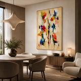 Vivid Flourish abstract oil painting, hand-painted on canvas