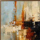 Copper Cove abstract oil painting, hand-painted on canvas