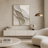 Sculpted Leaves — hand-painted oil painting on canvas