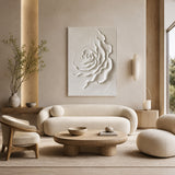 Sculpted Rose — hand-painted oil painting on canvas