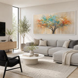 Prism Canopy abstract oil painting, hand-painted on canvas