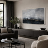 Nocturne Shore abstract oil painting, hand-painted on canvas