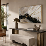 Midnight Gild abstract oil painting, hand-painted on canvas