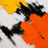 Saffron Surge abstract oil painting, hand-painted on canvas