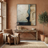 Blue Divide — hand-painted oil painting on canvas