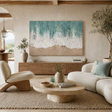 Ocean Lace — hand-painted oil painting on canvas