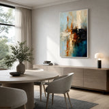 Copper Cove abstract oil painting, hand-painted on canvas