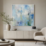 Misty Garden abstract oil painting, hand-painted on canvas