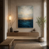 Ocean Ember - hand-painted oil painting on canvas by Realoilart