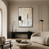White Assemblage — hand-painted oil painting on canvas