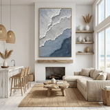 Coastal Layers — hand-painted oil painting on canvas