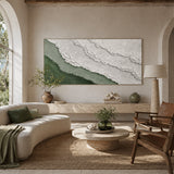 Emerald Foam — hand-painted oil painting on canvas