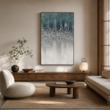 Emerald Cascade — hand-painted oil painting on canvas