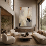 Sunlit Abstraction — hand-painted oil painting on canvas