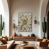 Gilded Radiance — hand-painted oil painting on canvas