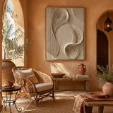 Flowing Silence — hand-painted oil painting on canvas