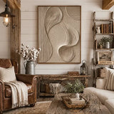 Flowing Silence — hand-painted oil painting on canvas