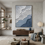 Coastal Layers — hand-painted oil painting on canvas