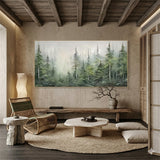 Misty Pines — hand-painted oil painting on canvas