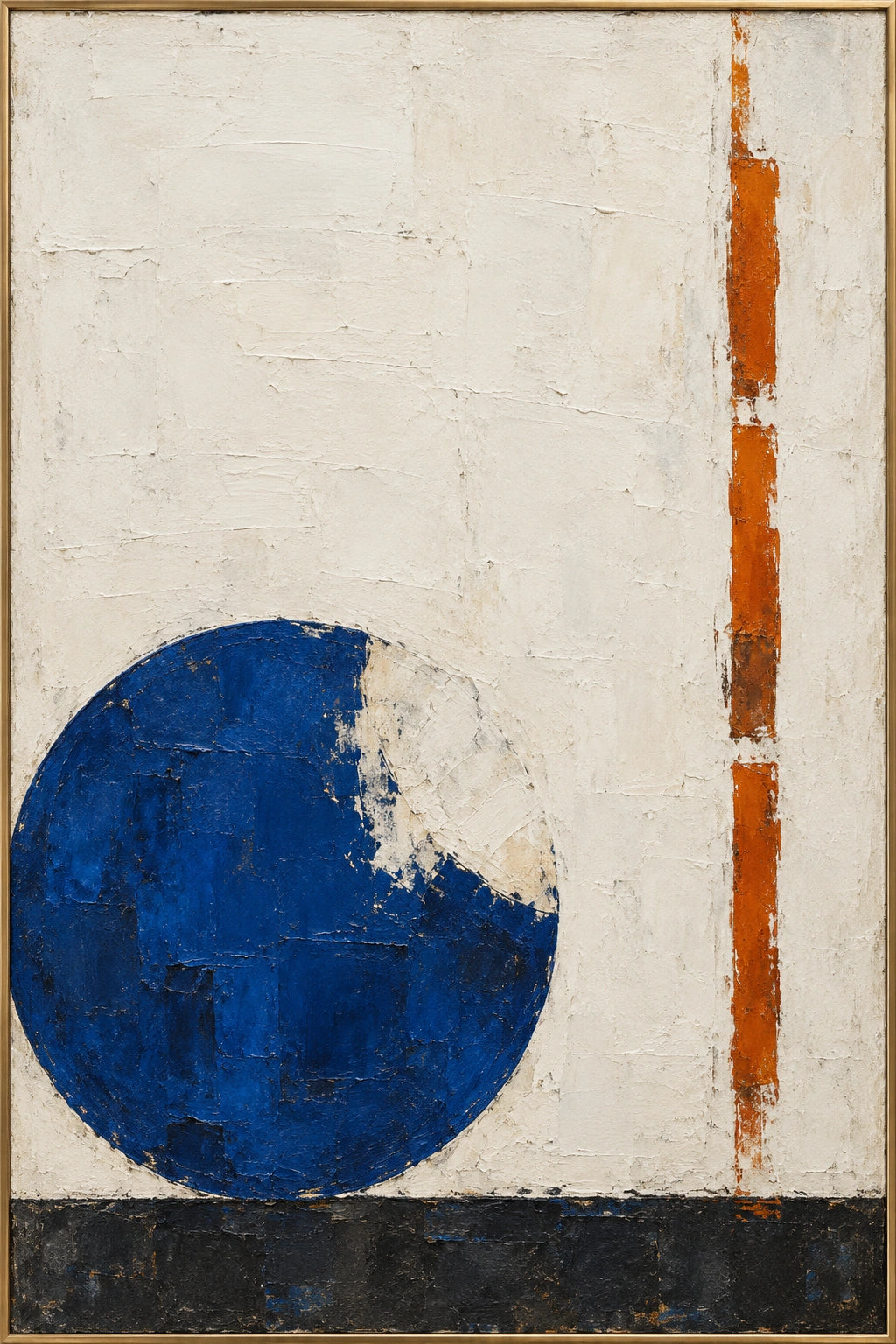 Rust and Blue — Abstract oil painting