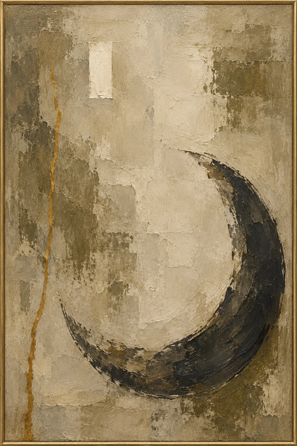 Stone Crescent — Abstract oil painting