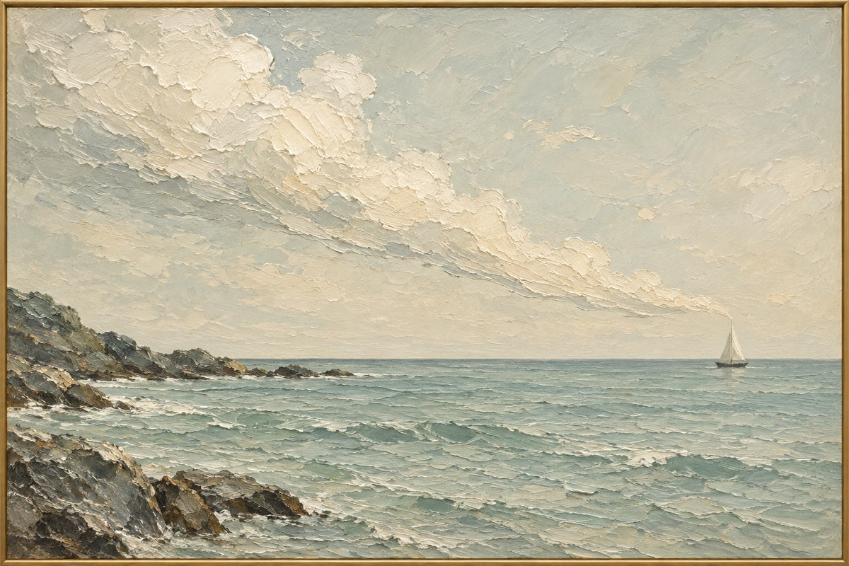 Pale Breeze — Seascape oil painting