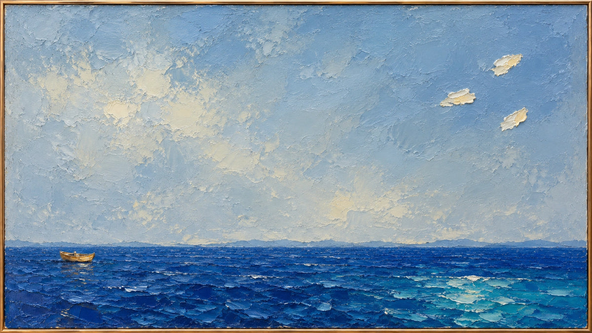 Blue Stillness — Seascape oil painting