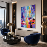Carnival Bloom - hand-painted oil painting on canvas by Realoilart